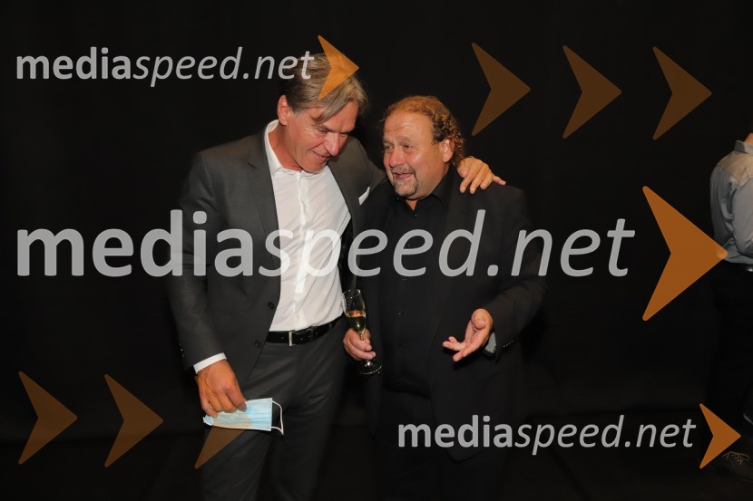 mag. David Kastelic, predsednik uprave, Zavarovalnica Sava, d.d.;  Darko  Brlek, direktor in umetniški vodja, Festival LjubljanaSlovesno obeleženje 30-letnice umetniškega delovanja Edwarda Cluga, SNG Maribor