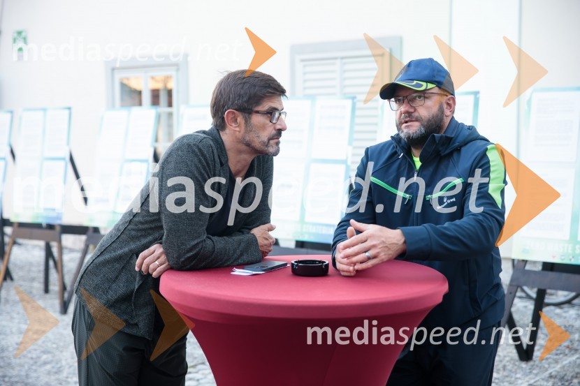  Matjaž Rakovec, župan Mestne občine Kranj;  Matjaž  Berčon, direktor Komunale KranjPero Lovšin in novinarska konferenca o Zero waste strategiji Komunale Kranj