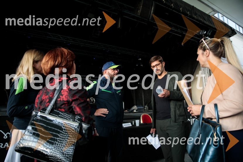  Matjaž  Berčon, direktor Komunale Kranj;  Matjaž Rakovec, župan Mestne občine KranjPero Lovšin in novinarska konferenca o Zero waste strategiji Komunale Kranj