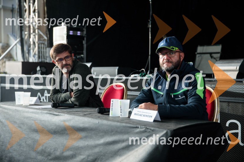  Matjaž Rakovec, župan Mestne občine Kranj;  Matjaž  Berčon, direktor Komunale KranjPero Lovšin in novinarska konferenca o Zero waste strategiji Komunale Kranj