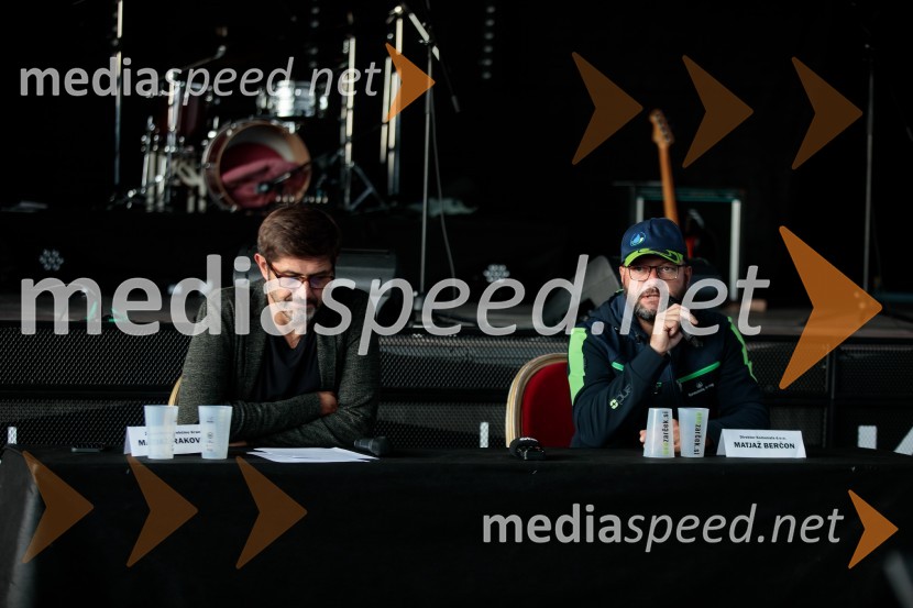  Matjaž Rakovec, župan Mestne občine Kranj;  Matjaž  Berčon, direktor Komunale KranjPero Lovšin in novinarska konferenca o Zero waste strategiji Komunale Kranj