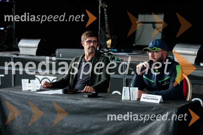  Matjaž Rakovec, župan Mestne občine Kranj;  Matjaž  Berčon, direktor Komunale KranjPero Lovšin in novinarska konferenca o Zero waste strategiji Komunale Kranj