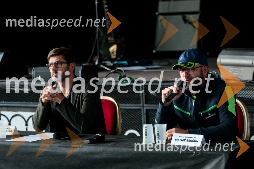  Matjaž Rakovec, župan Mestne občine Kranj;  Matjaž  Berčon, direktor Komunale KranjPero Lovšin in novinarska konferenca o Zero waste strategiji Komunale Kranj