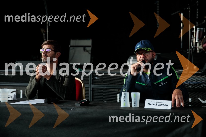  Matjaž Rakovec, župan Mestne občine Kranj;  Matjaž  Berčon, direktor Komunale KranjPero Lovšin in novinarska konferenca o Zero waste strategiji Komunale Kranj