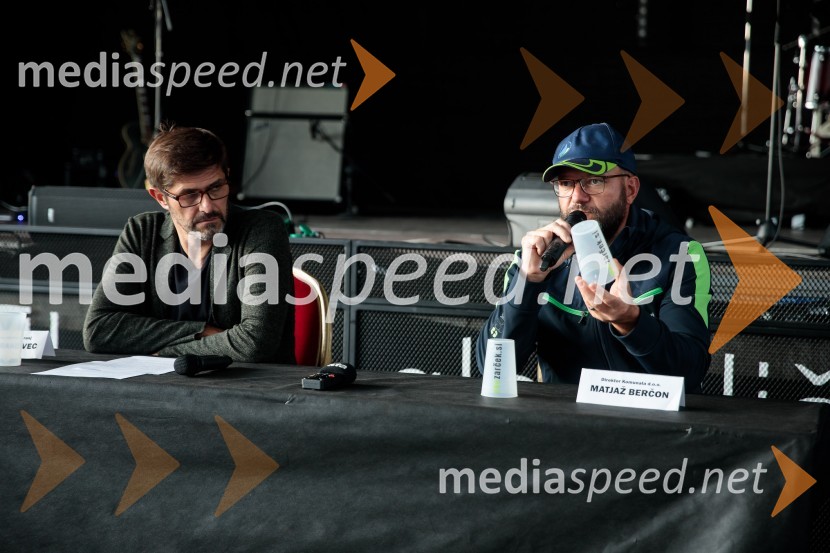  Matjaž Rakovec, župan Mestne občine Kranj;  Matjaž  Berčon, direktor Komunale KranjPero Lovšin in novinarska konferenca o Zero waste strategiji Komunale Kranj