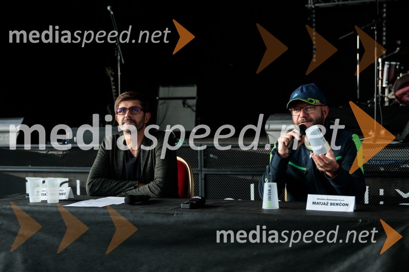  Matjaž Rakovec, župan Mestne občine Kranj;  Matjaž  Berčon, direktor Komunale KranjPero Lovšin in novinarska konferenca o Zero waste strategiji Komunale Kranj