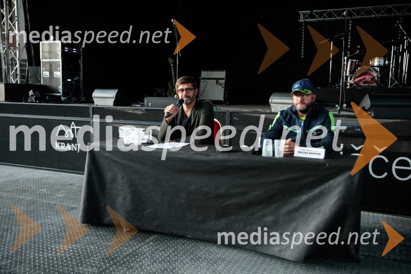  Matjaž Rakovec, župan Mestne občine Kranj;  Matjaž  Berčon, direktor Komunale KranjPero Lovšin in novinarska konferenca o Zero waste strategiji Komunale Kranj