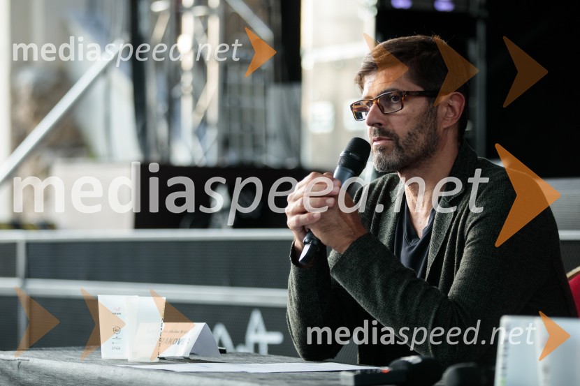  Matjaž Rakovec, župan Mestne občine KranjPero Lovšin in novinarska konferenca o Zero waste strategiji Komunale Kranj