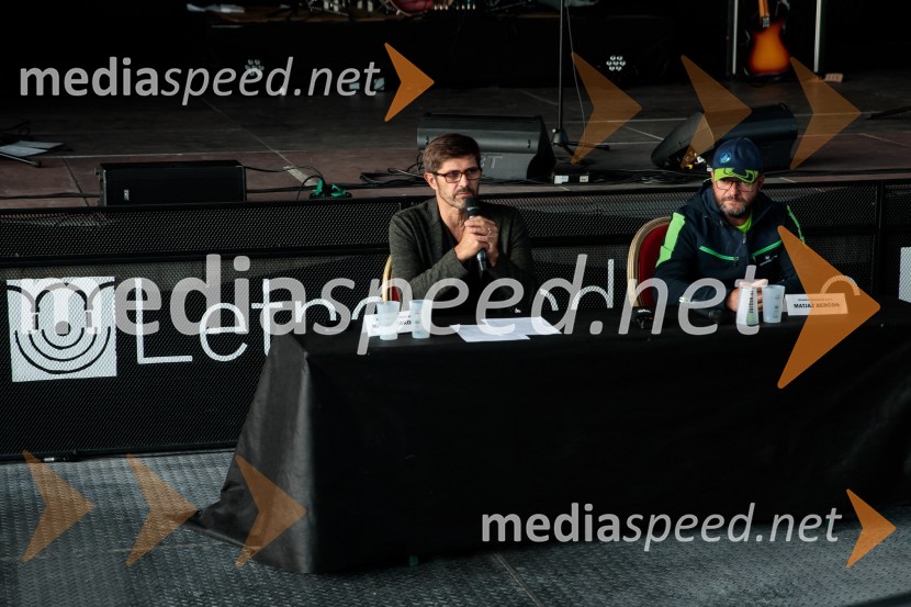  Matjaž Rakovec, župan Mestne občine Kranj;  Matjaž  Berčon, direktor Komunale KranjPero Lovšin in novinarska konferenca o Zero waste strategiji Komunale Kranj