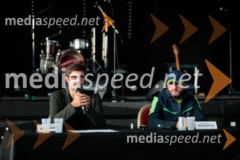  Matjaž Rakovec, župan Mestne občine Kranj;  Matjaž  Berčon, direktor Komunale KranjPero Lovšin in novinarska konferenca o Zero waste strategiji Komunale Kranj