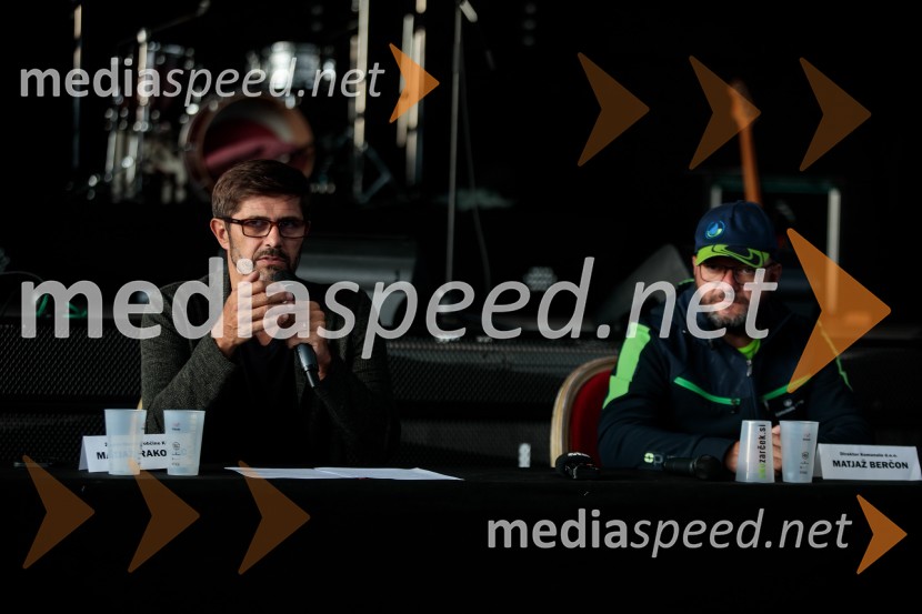  Matjaž Rakovec, župan Mestne občine Kranj;  Matjaž  Berčon, direktor Komunale KranjPero Lovšin in novinarska konferenca o Zero waste strategiji Komunale Kranj