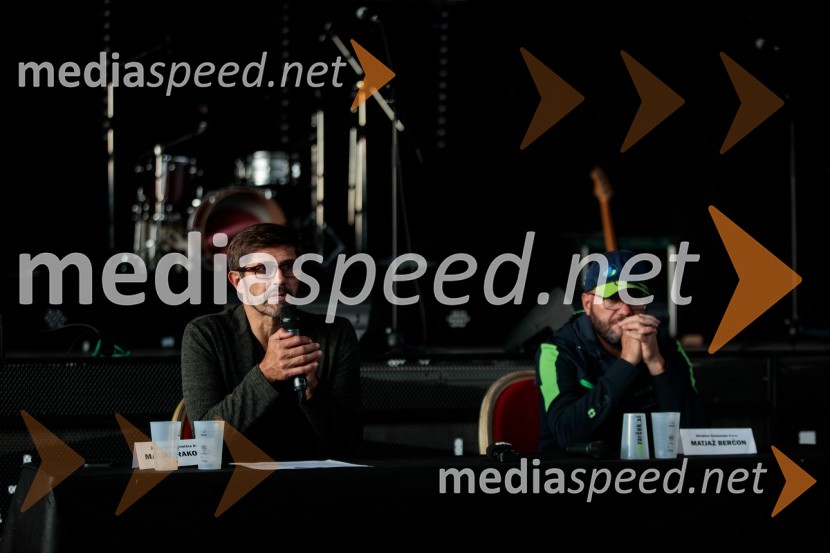  Matjaž Rakovec, župan Mestne občine Kranj;  Matjaž  Berčon, direktor Komunale KranjPero Lovšin in novinarska konferenca o Zero waste strategiji Komunale Kranj